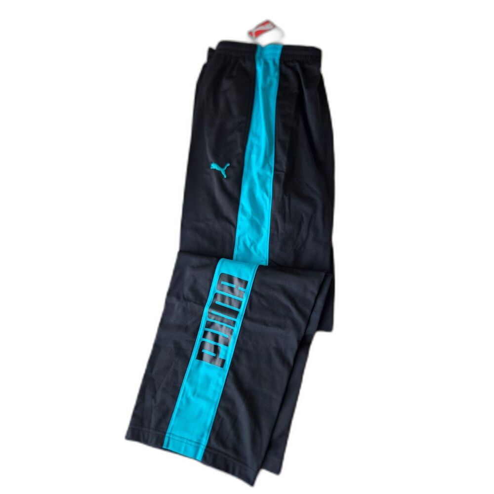 Puma Tricot Pant XL Black-Bluebird NWT